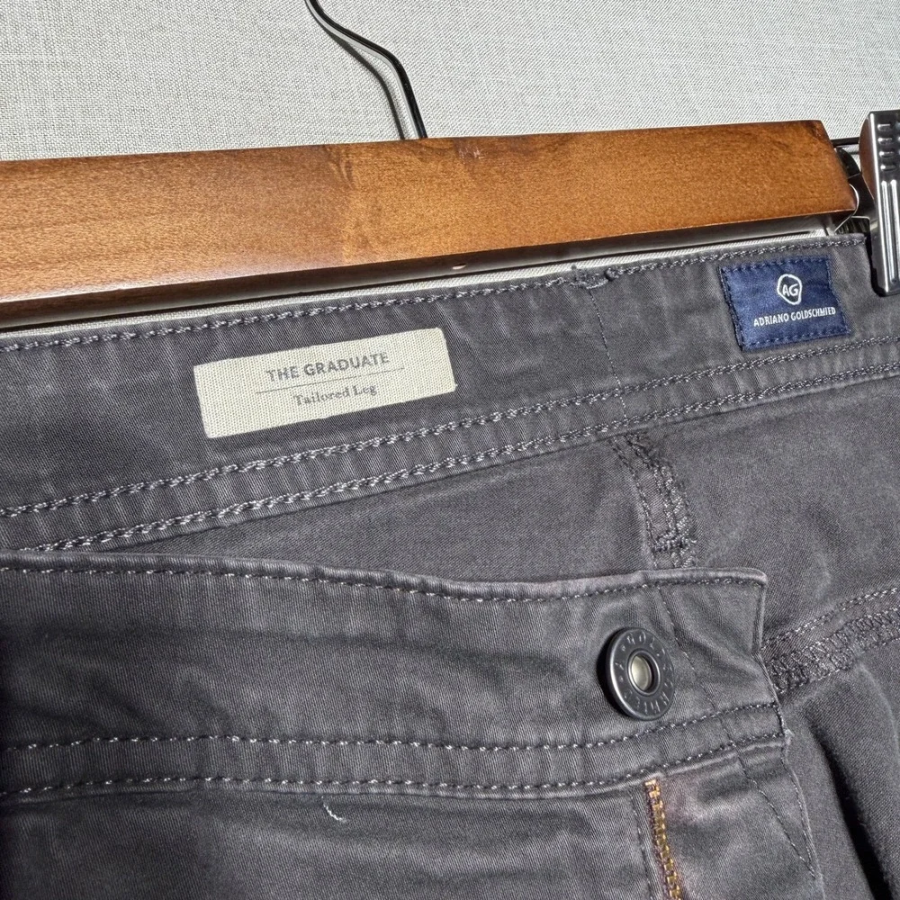 AG Adriano Goldschmied Pants Mens 40x32 Grey Tailored Leg The Graduate